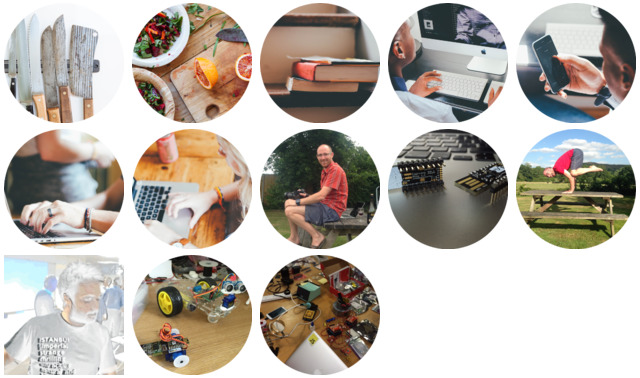 A montage of user avatars